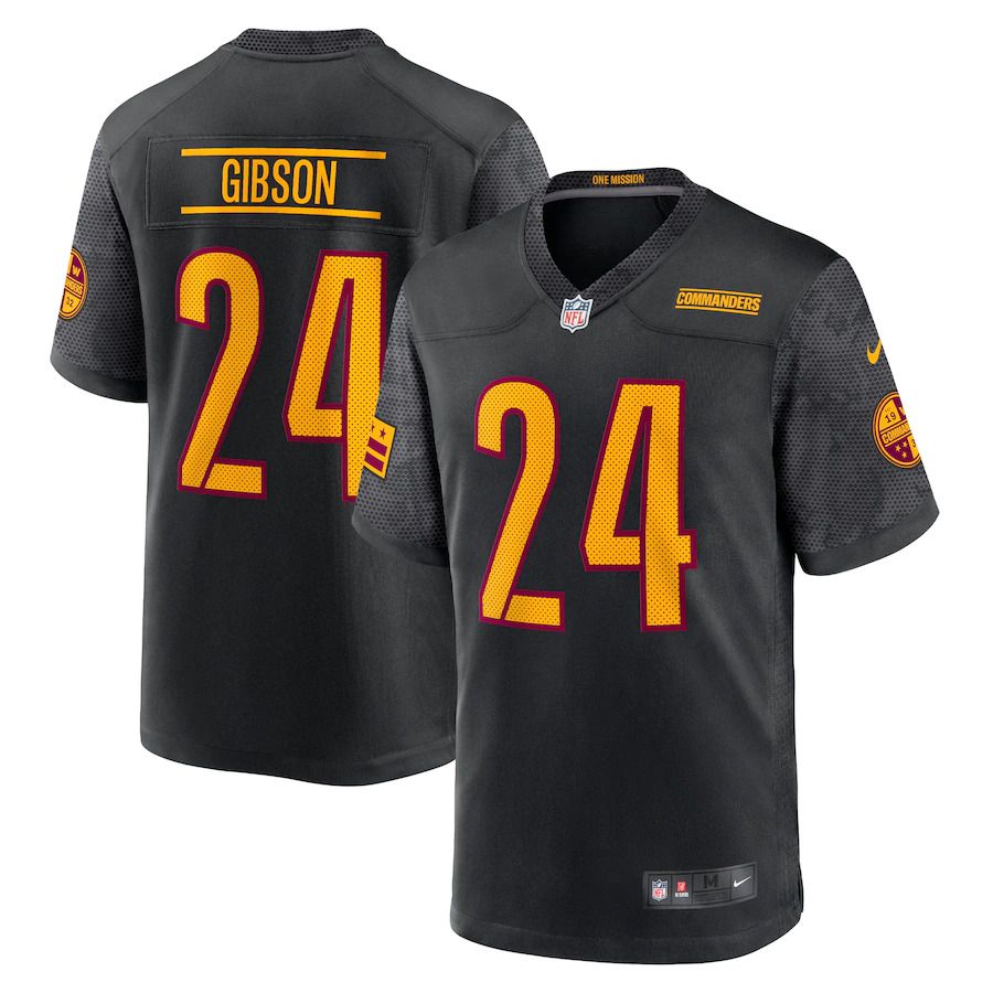 Men Washington Commanders 24 Antonio Gibson Nike Black Alternate Game Player NFL Jersey